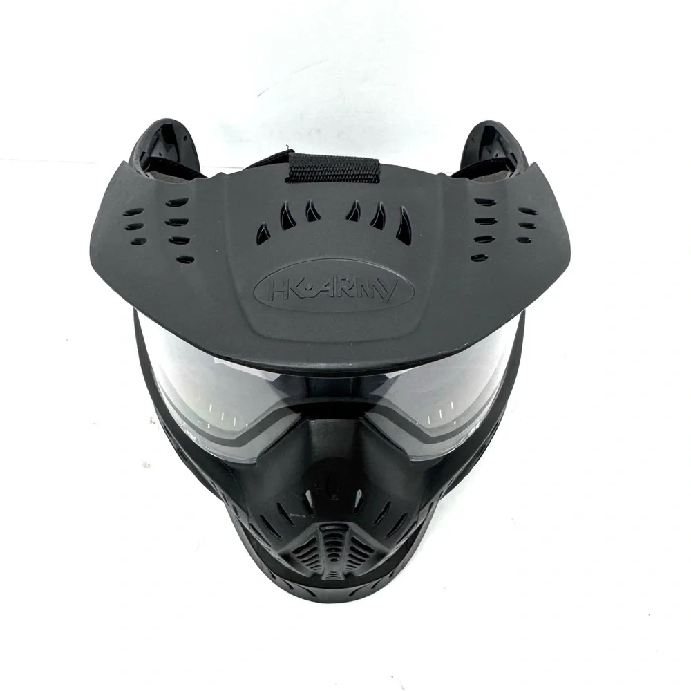 HSTL Goggle Paintball Airsoft Mask with Anti Fog Thermal Lens (Black/Clear Lens)